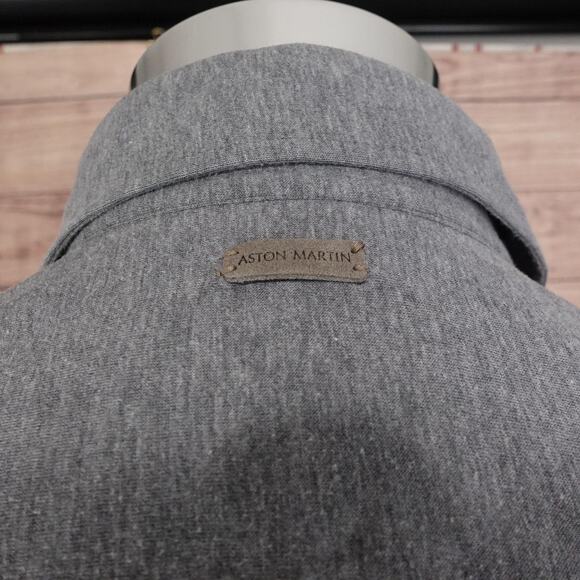 Aston Martin by Hackett Shirt Mens Medium Gray Slim Fit Button Down Long Sleeve - Picture 6 of 10